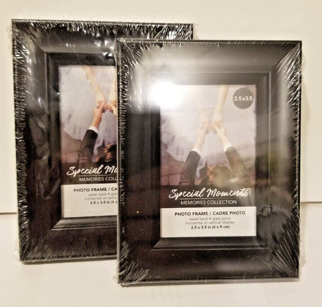[2 Pack] 2.5X3.5 in. Black Picture Frames Picture Frame Vertically or Horizontal gallery