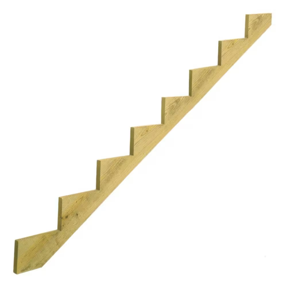 8-Step Ground Contact Pressure Treated Pine Stair Stringer gallery