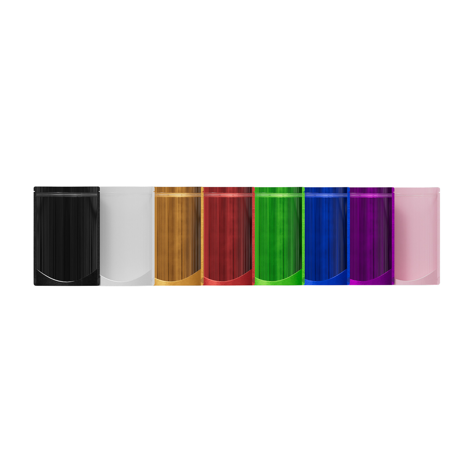 100PCS Color with Clear Window Zipper Stand Up Pouch for Food, Beauty, Pet Treat gallery