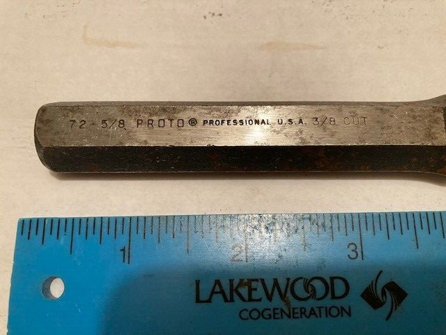 NEW (OPEN BOX) - Proto Professional No. 72 5/8 Cold Chisel 3/8 Cut Made in USA gallery