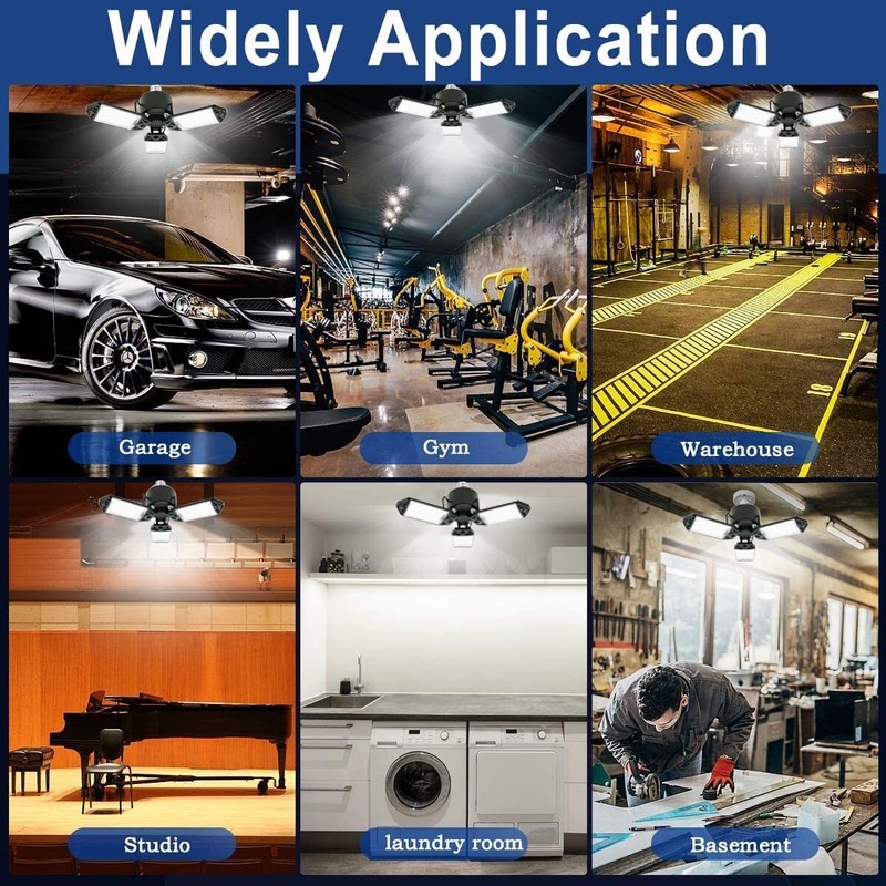 Strong Triburst Multi-Directional 8000 Lumen Super Bright LED Garage Defo Light gallery
