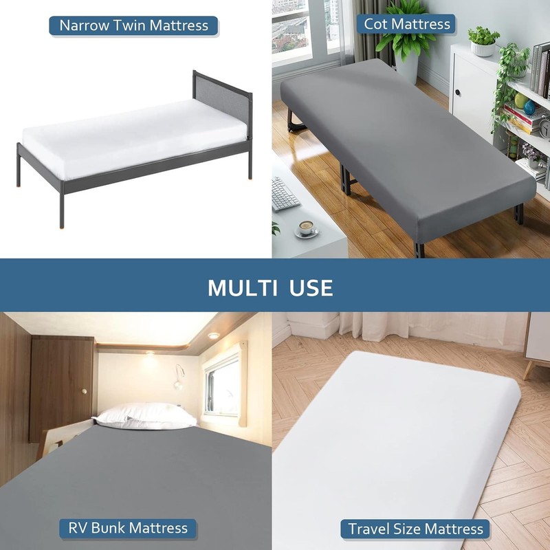 Cot Sheets 31" x 75"(2 Pack), Cot Fitted Sheet Ultra Soft and Breathable Snug Fi gallery