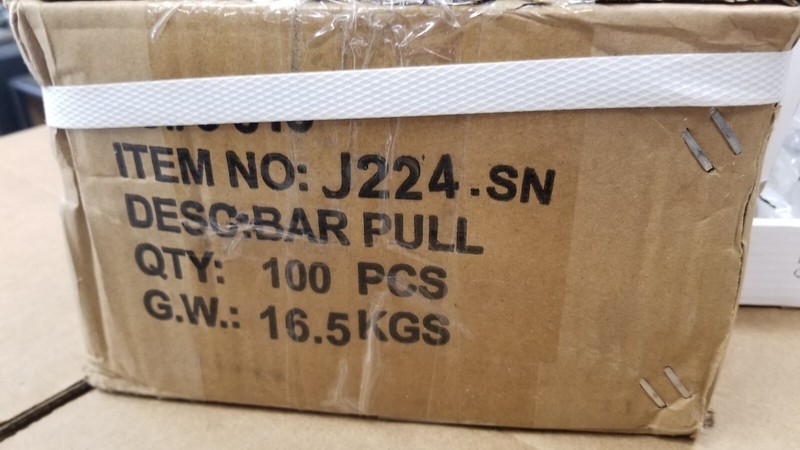 Jamison Collection J224-SN 3 Inch Bar Cabinet Pull Satin Nickel, LOT OF 100 gallery
