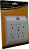 6 Outlet Wall Tap Grounding Adapter UL 15A 125V 60Hz 1875W Max Power Strip gallery