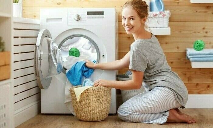 Eco Friendly Reusable Laundry Balls, Detergent-Free Natural Wash Ball--2 pack, gallery