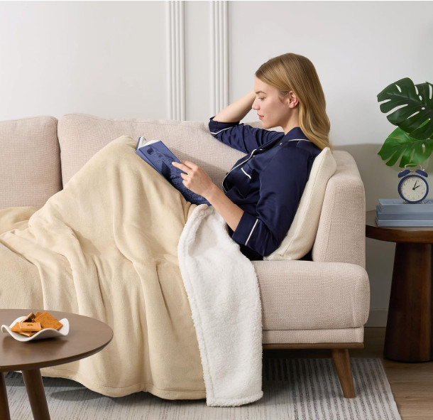 Sherpa Fleece Blankets Soft Reversible Fuzzy Sofa Couch bed Throw Twin Queen gallery