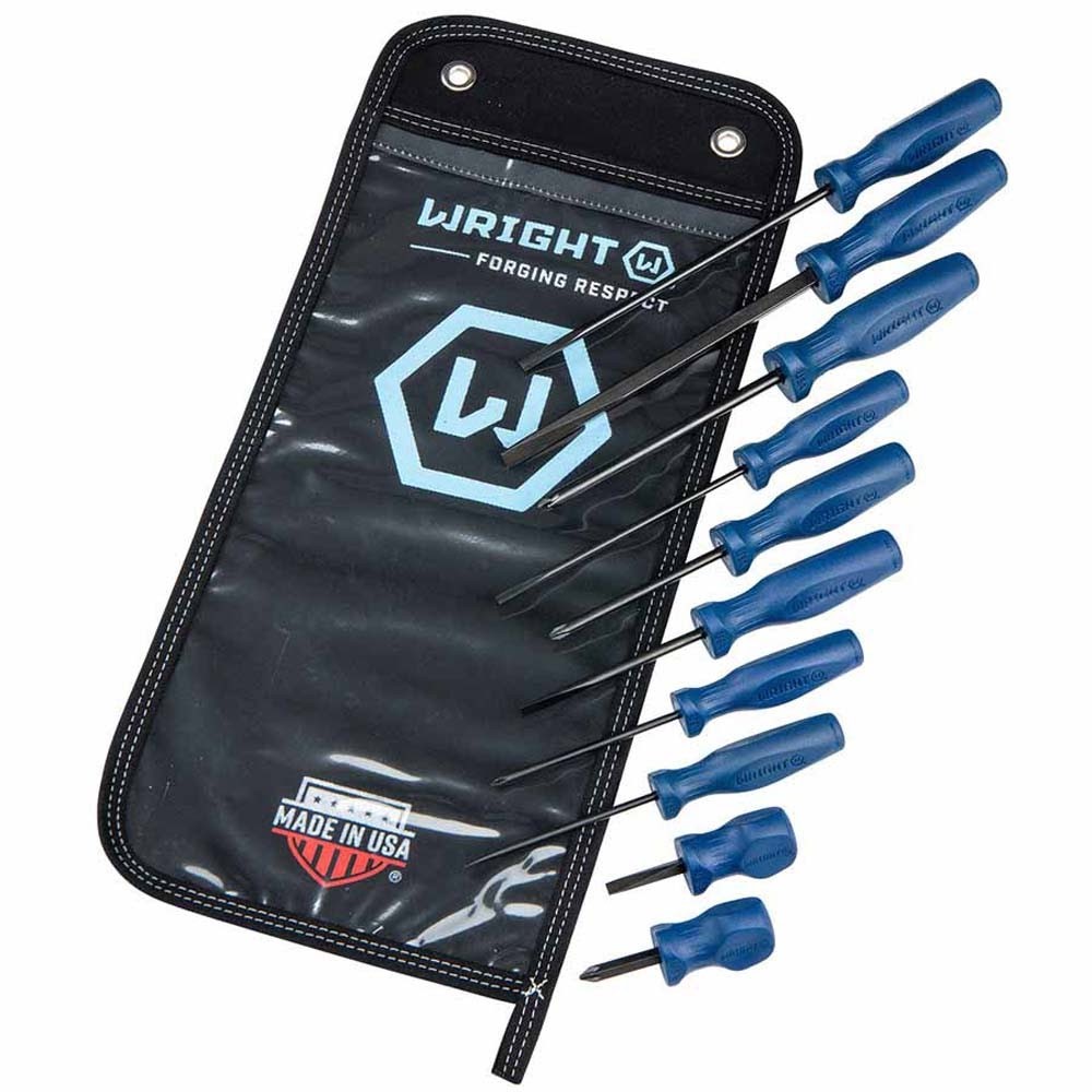 Wright Tool 9476 Phillips & Slotted Screwdriver 10 Piece Set w Pouch gallery