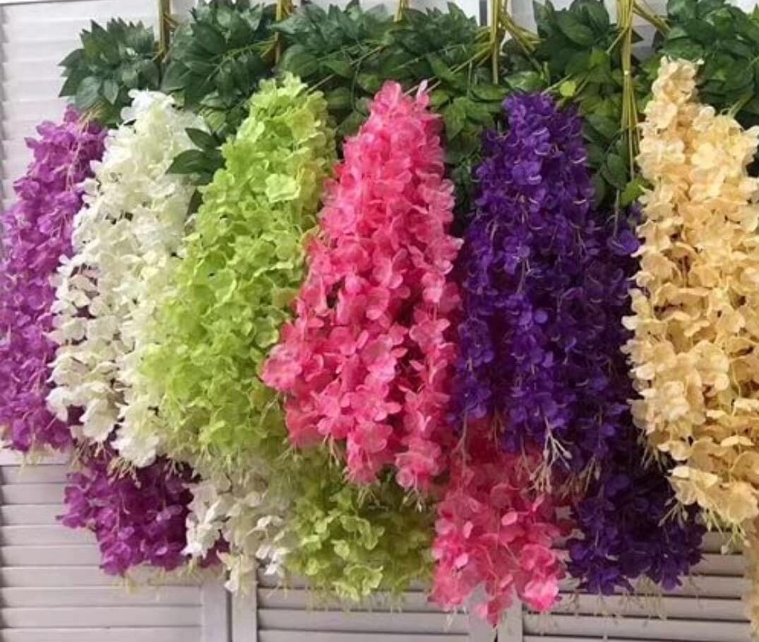 Artificial Hanging Flowers for Ceiling Balcony Home Party Decor Wall Decoration gallery