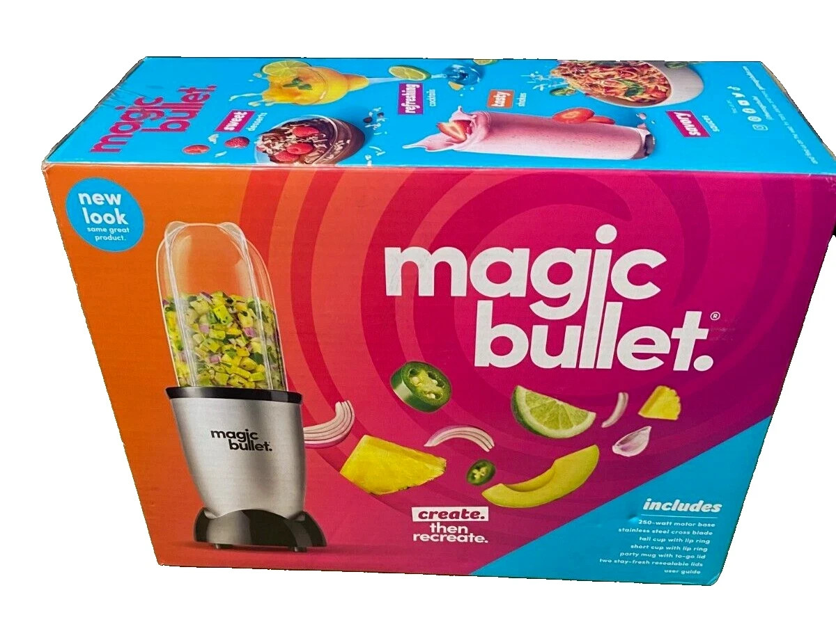 The Magic Bullet 11 Piece Set Blender & Mixer, Small, Silver, Brand New gallery