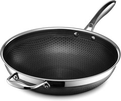 Hexclad Hybrid Cookware Stainless Steel Pan Nonstick 12″ Wok – NO LID – NEW!