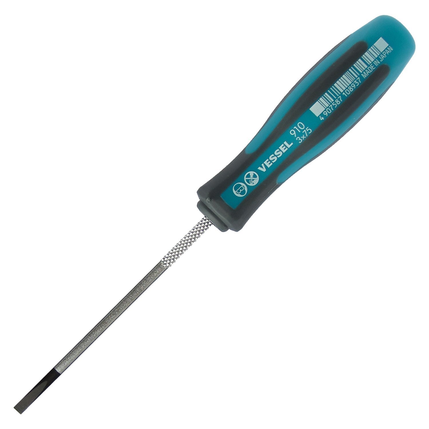 VESSEL Megadora Thin Shank Screwdriver -3,4,+0,1,75mm-200mm No.910 made in Japan gallery