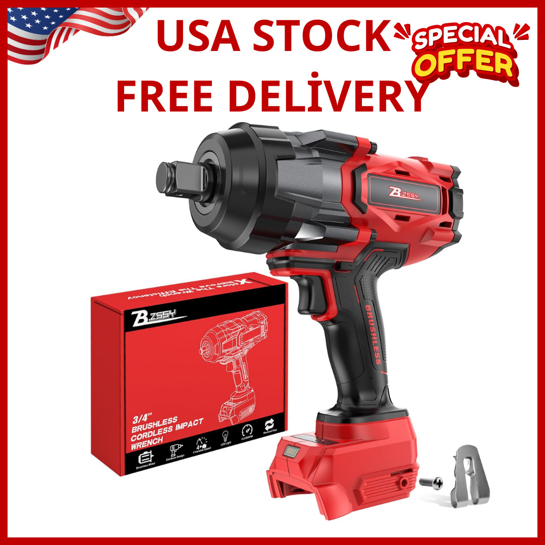 Cordless Impact Wrench Compatible with Milwaukee 18V Battery, 3/4'' 2000FT-LBS 2 gallery