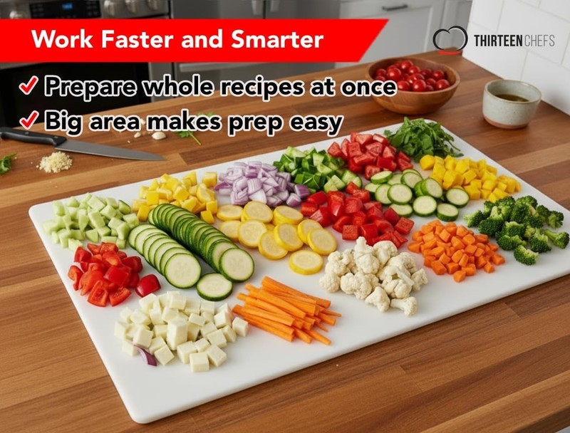 Extra Large 30 x 18 Inch Cutting Board – 1/2 Inch Thick HDPP Plastic, 10 pounds gallery