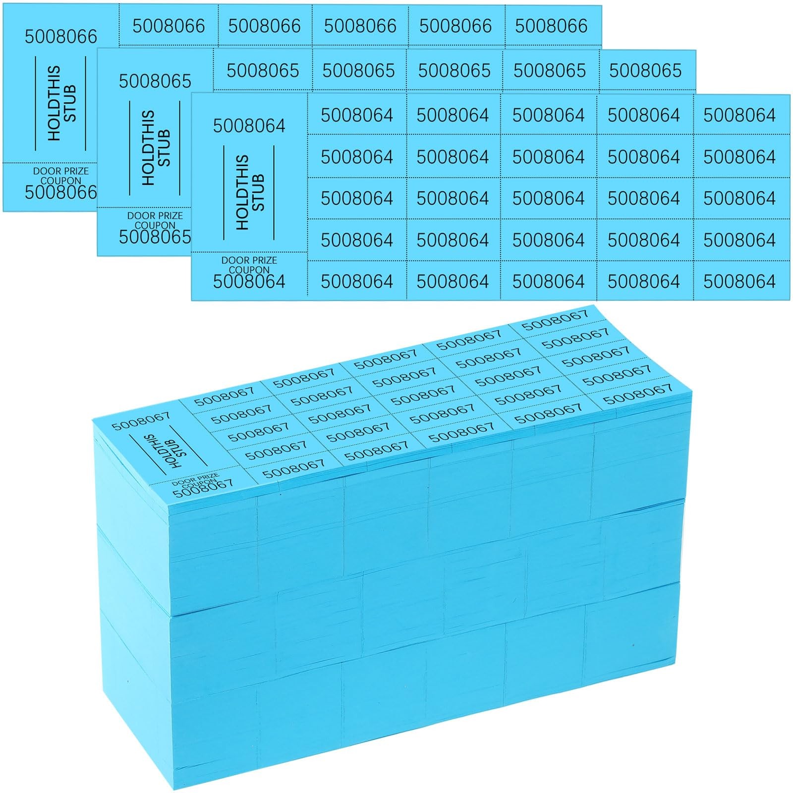 800 Sheets Blue Raffle Tickets Chinese Auction 25 Bid Numbers Fundraiser gallery