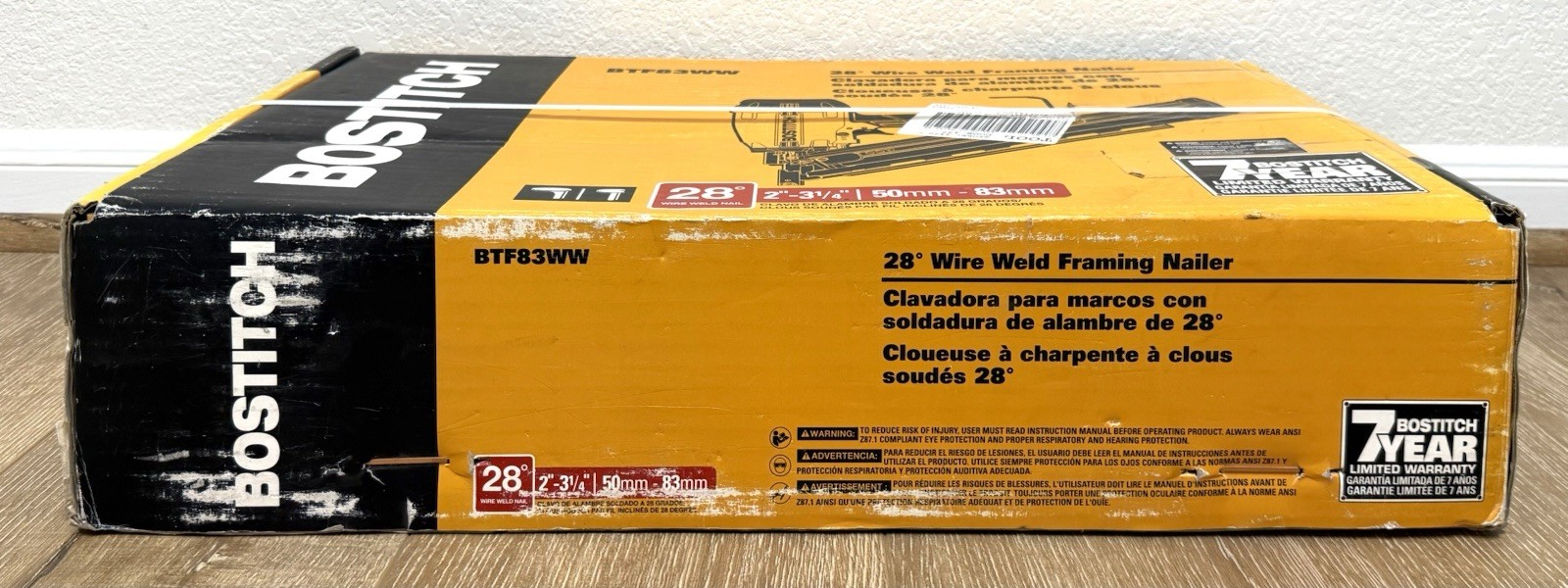 BOSTITCH 28 Degree Pneumatic Top Load Wire Weld Framing Nailer BTF83WW 3.25” gallery