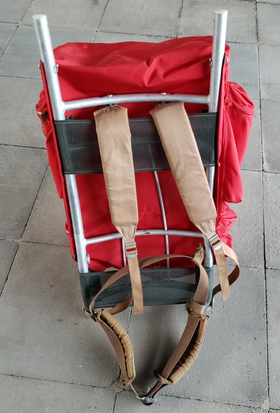 Vintage Large Red External Aluminum Frame Hiking Backpack 5