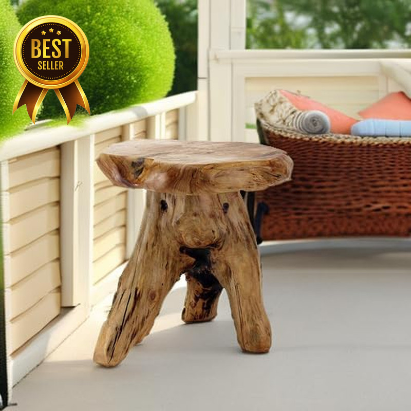 Natural Cedar Stump Stool, 14" End Table, Live Edge Side Table, Plant Stand, Sma gallery