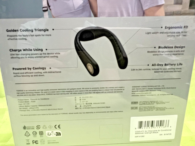 TORRAS COOLiFY Air Personal Neck Air Conditioner Cool Heat Fan Combo Ergonomic gallery