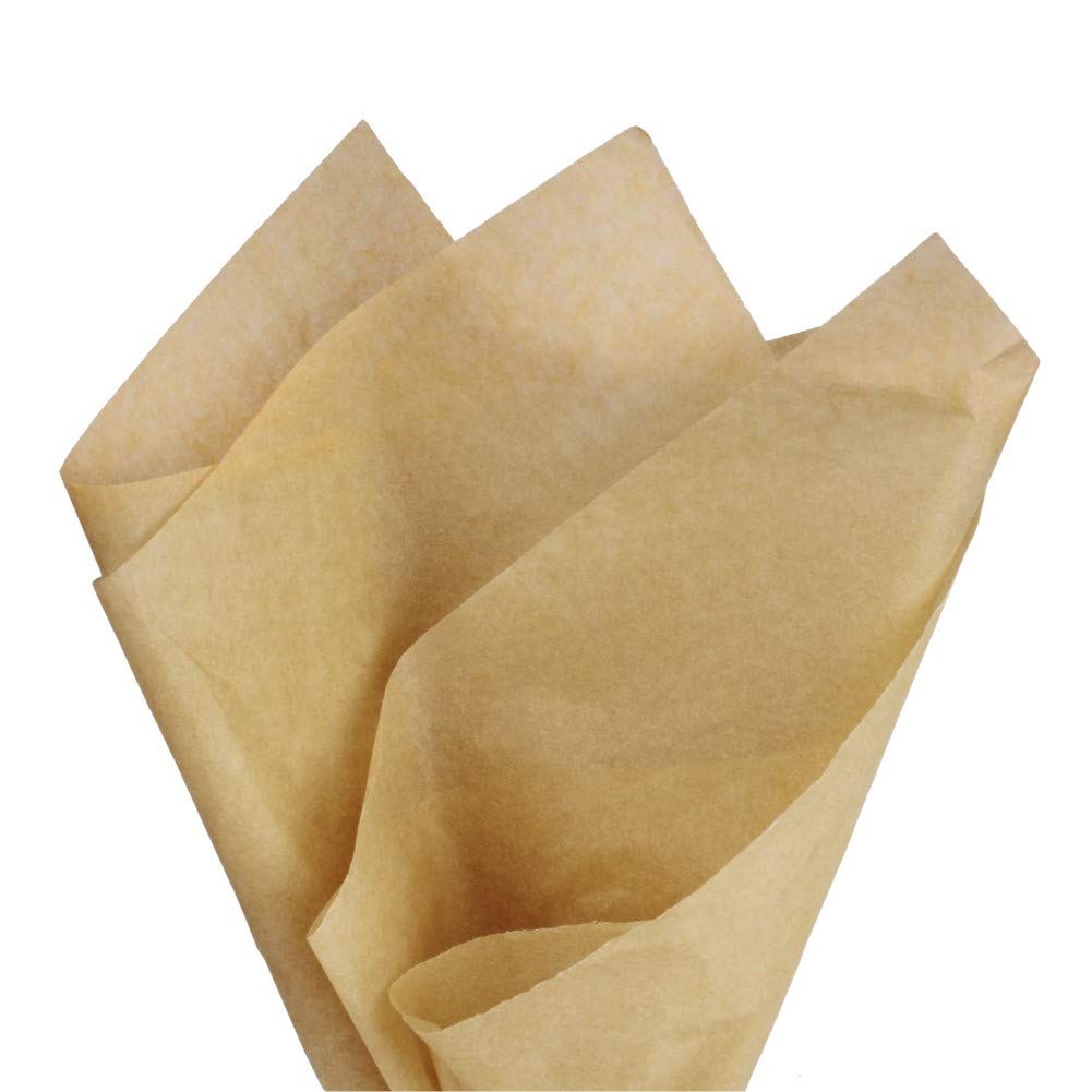 PMLAND 100 Sheets Light Brown Tissue Paper 100 Count (Pack of 1), gallery