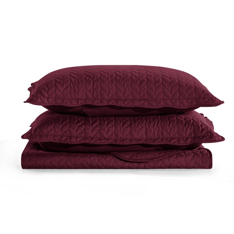 3 Piece Embossed Quilted Bedspread Set Twin Queen King Size Coverlet Bed Throws gallery