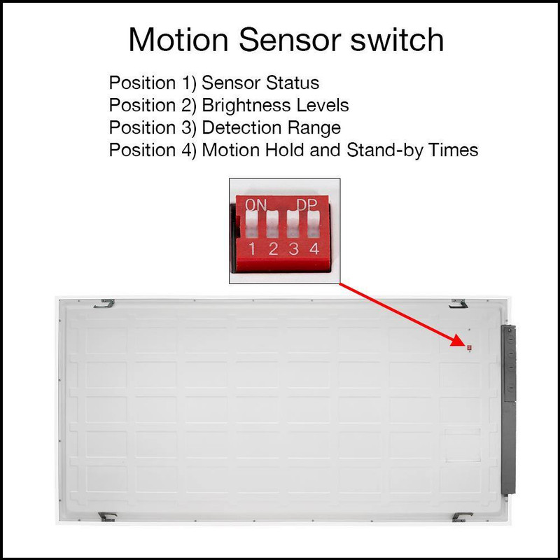 2 Ft. X 4 Ft. Daylight Harvesting Motion Sensor LED Panel Light Troffer Adjustab gallery