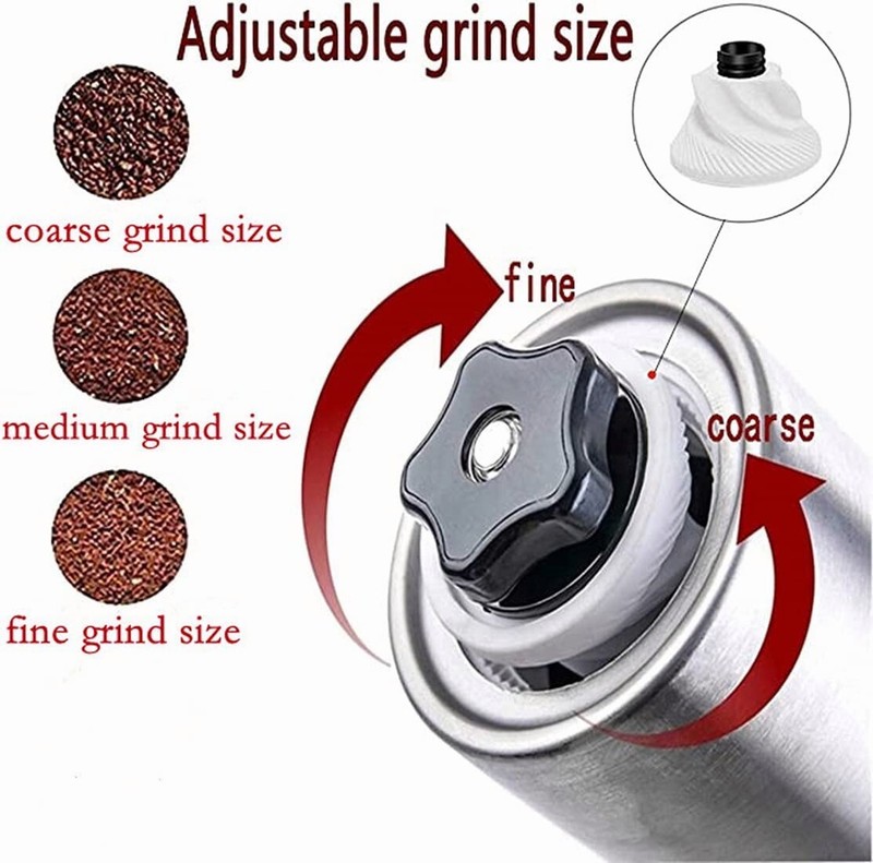 Manual Coffee Bean Grinder Stainless Steel Hand Coffee Mill Ceramic Burr US Ship gallery