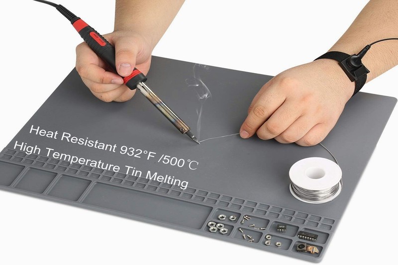 Anti-Static Mat Work Mat Repair Work Mat and 3 Auxiliary Tools Anti-Static Wrist gallery