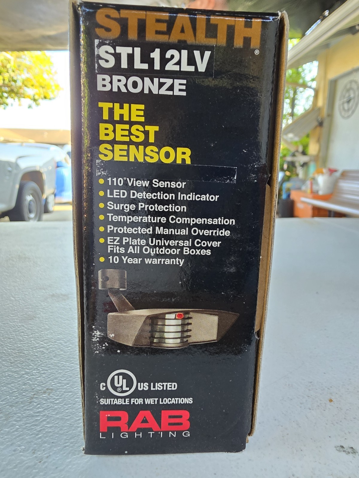RAB Lighting Stealth STL110-LED Bronze Sensor 110 Degrees View 300W Capacity gallery