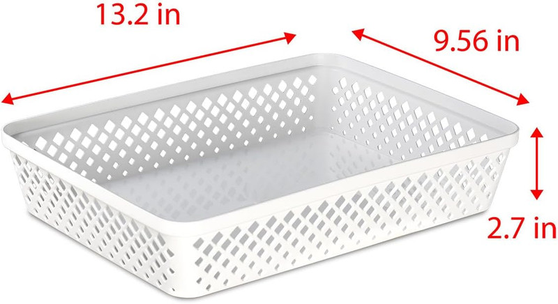 Plastic Storage Basket Set - Multipurpose Drawer Trays, Kitchen Pantry Container gallery