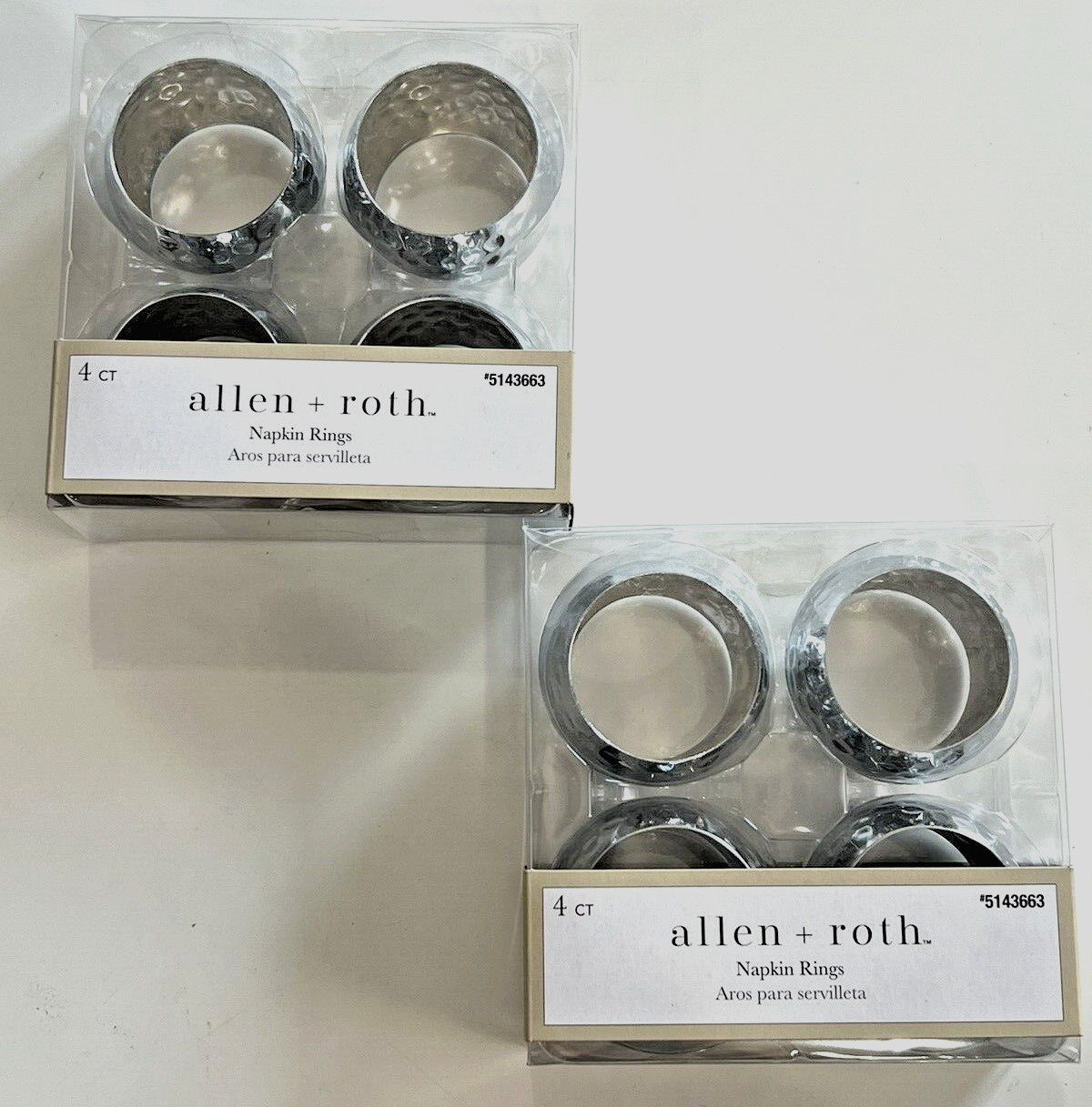 Allen + Roth 8 Silver Stainless Steel Round Napkin Ring(s) gallery