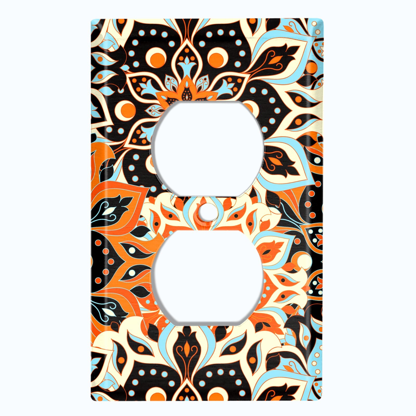Metal Light Switch Cover Wall Plate Mandala Colorful Flower Pattern MDL022 gallery