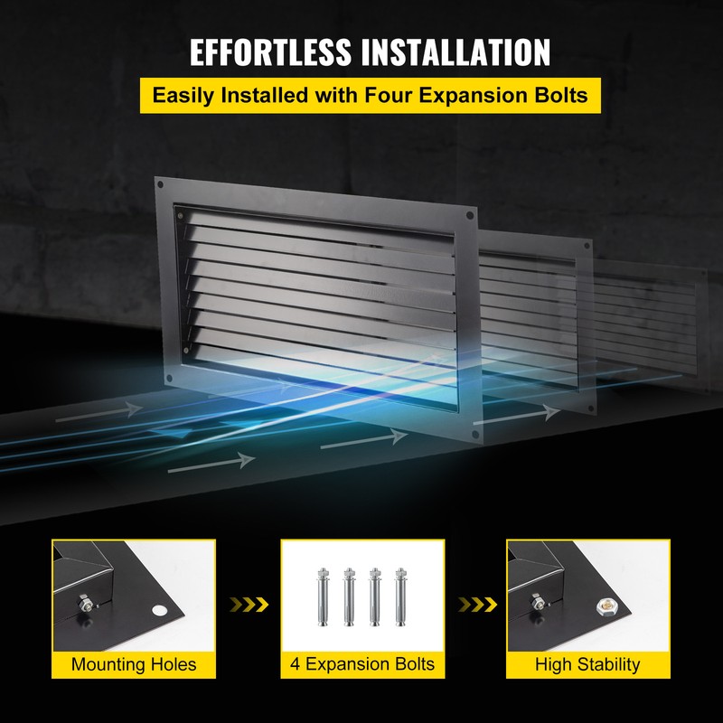 Crawl Space Flood Vent Foundation Flood Vent 8"Height x 16"Width Wall Vent gallery