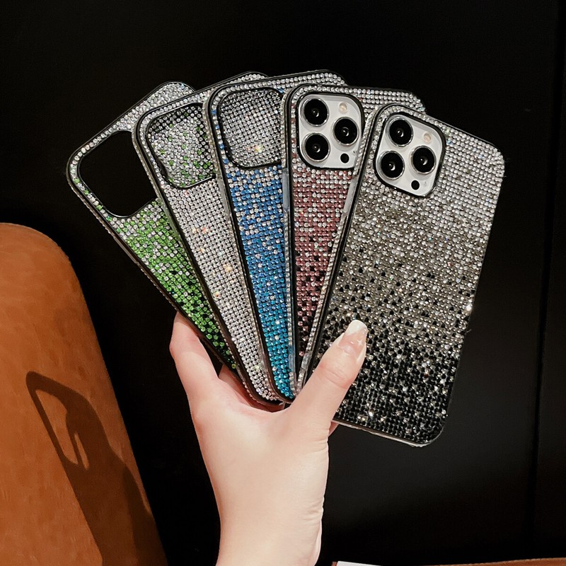 For iPhone 16 Pro Max 15 14 13 12 Crystal Glitter Diamond Bling Sparkle Case gallery