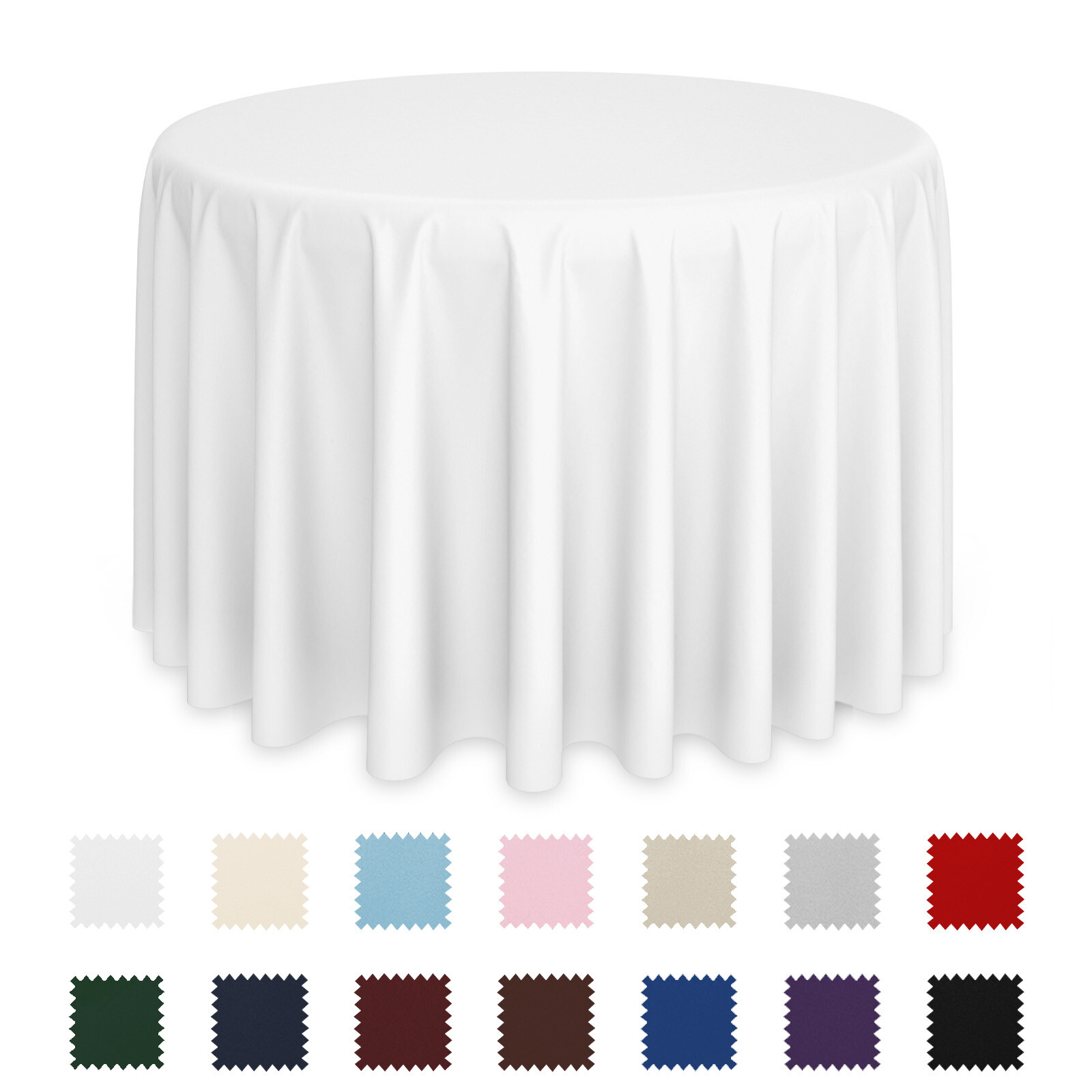 Round Wedding Banquet Polyester Fabric Tablecloth gallery
