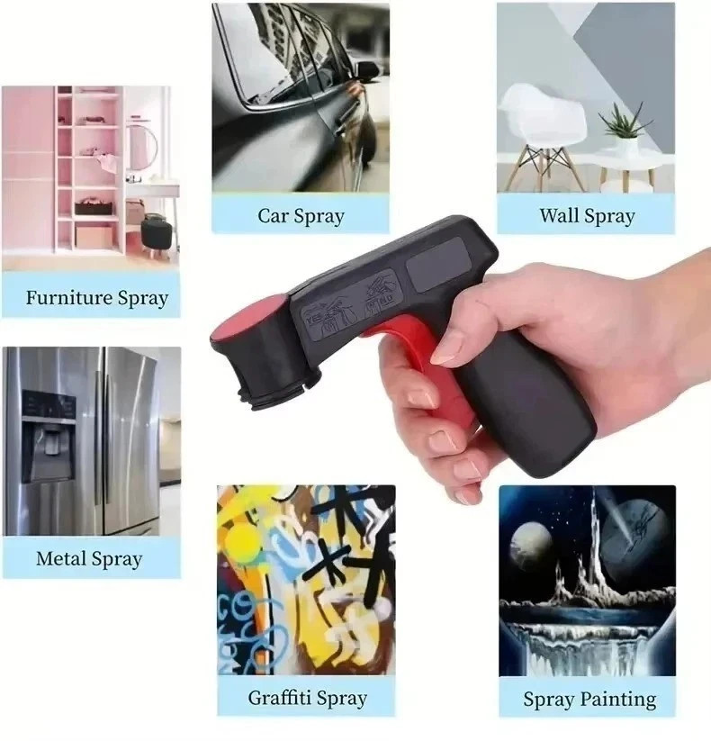 Can-Gun Aerosol Trigger Handle 2 Pack Spray Can Grip Adapter Paint Sprayer gallery