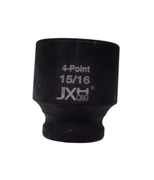 1/2" Drive 15/16" 4-Point Square Impact Socket, Heat Treated Cr-V Alloy Steel gallery