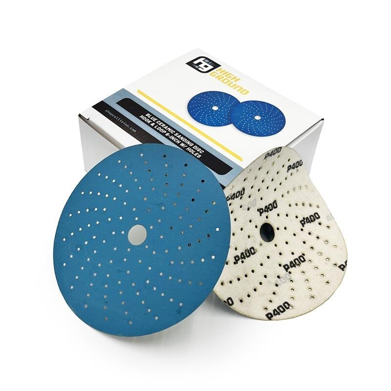 High Ground Blue Ceramic Hook & Loop 6" w/ Holes Sanding Disc gallery