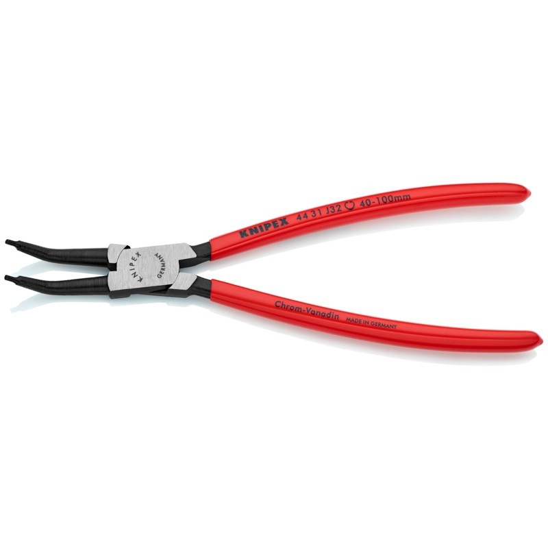 KNIPEX 44 31 J32 SBA 9" Internal 45° Angled Snap Ring Pliers-Forged Tips gallery
