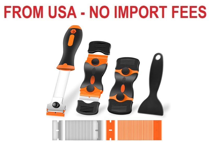 NECAMOCU 4 Pack Razor Blade Scraper, Premium Cleaning Scraper Tool with 50 PCS M gallery