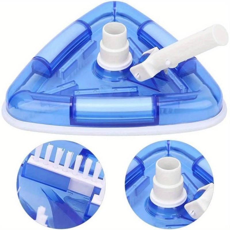 11.4" Weighted Transparent Triangular Pool Vacuum Head w/ Swivel Hose Connection gallery