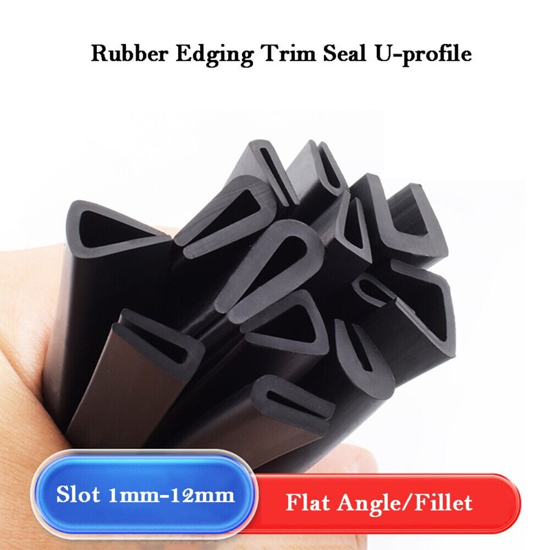 Edge Protection Frame Profile Rubber Edging Trim Seal U-profile Slot 1mm~12mm gallery