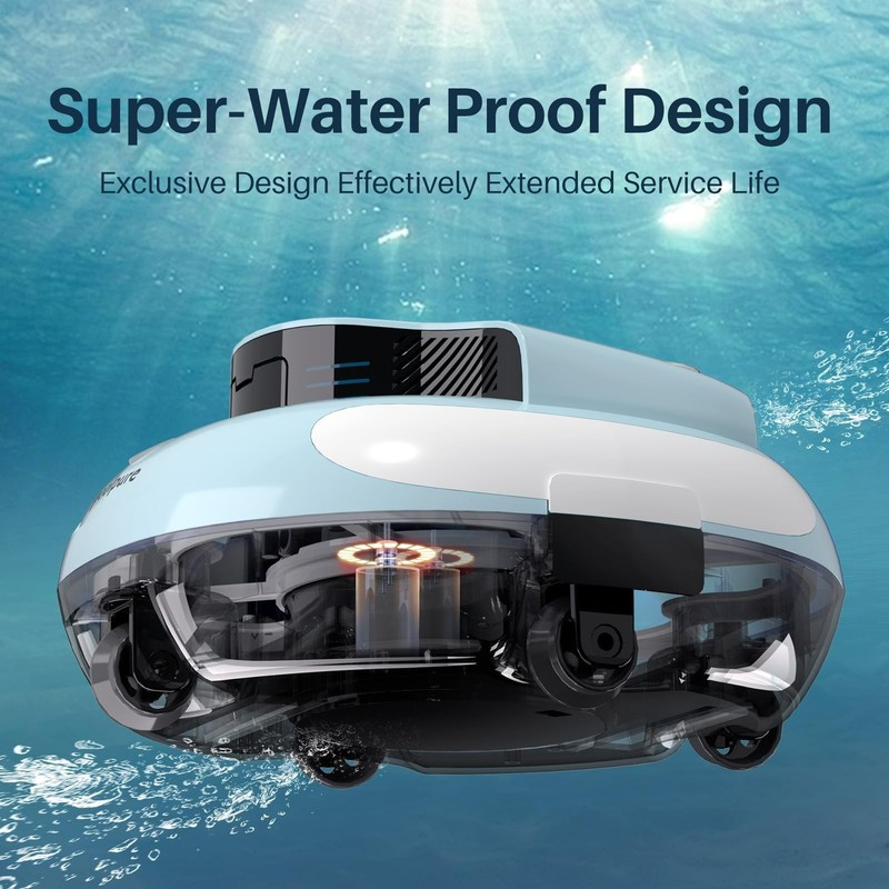 POOLPURE Cordless Robotic Pool Cleaner - 100Min Runtime,1000 Sq.Ft, Auto-Parking gallery