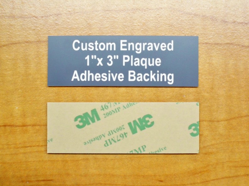 Any Size Any Color Your Wording Here Custom Engraved Self-Sticking Plate Plaque gallery