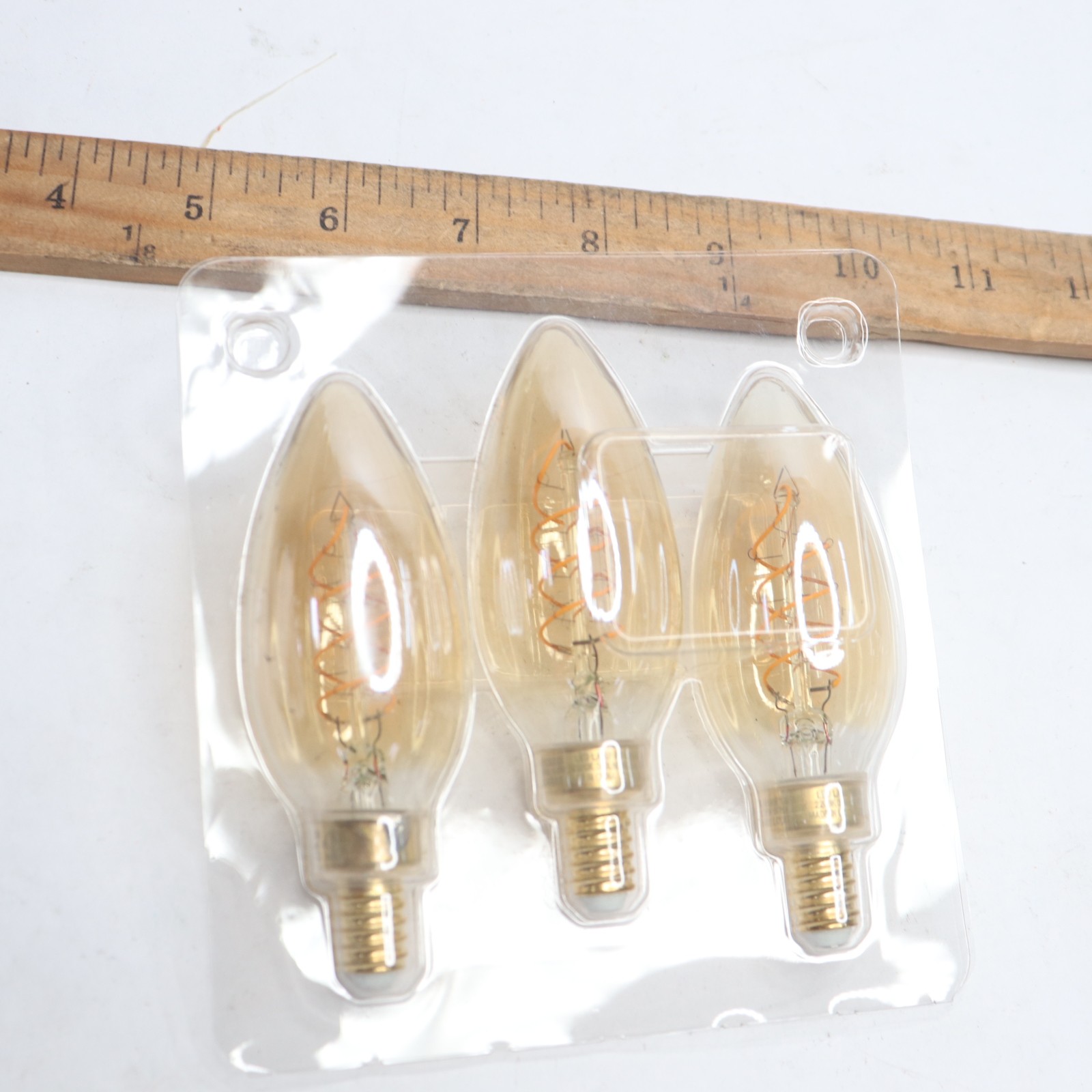 (3-Pk) EcoSmart Candelabra Fine Bendy Filament LED Bulb Dimmable B11 40W Eqv gallery