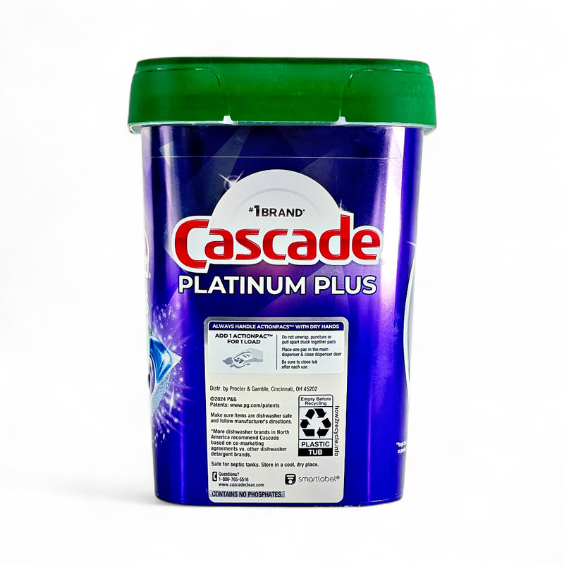 Cascade Platinum Plus Dishwasher Detergent Actionpacs Fresh Scent - 82 Count gallery