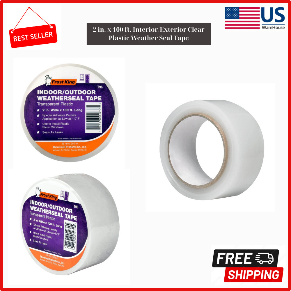Frost King |T96H| 2 InX 100 Ft Interior/Exterior Clear Plastic Weather Seal Tape gallery