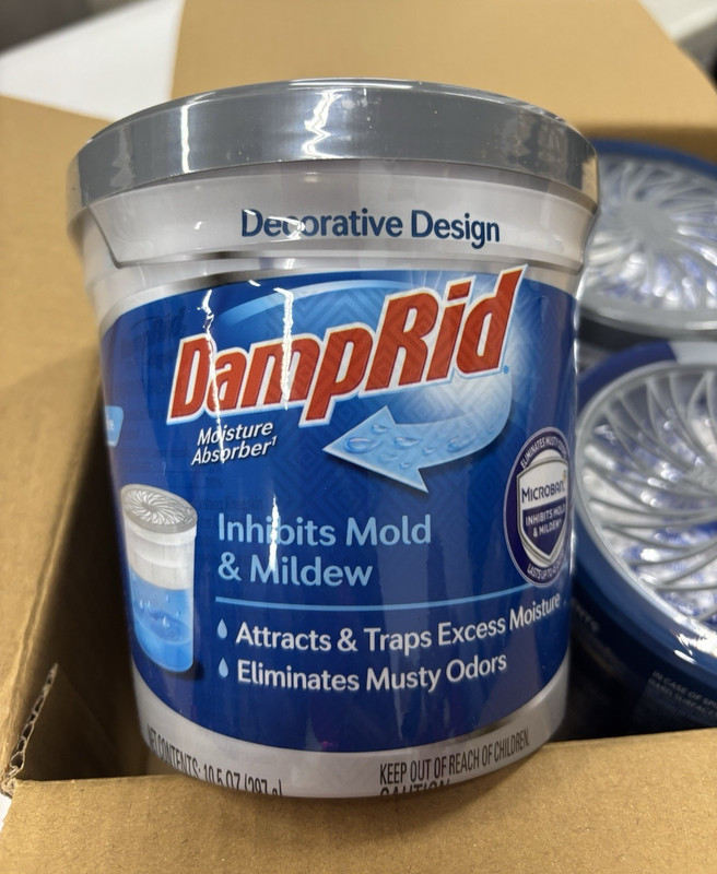 4 Pack (10.5 oz each) DampRid Refillable Moisture Absorbers Fragrance Free gallery