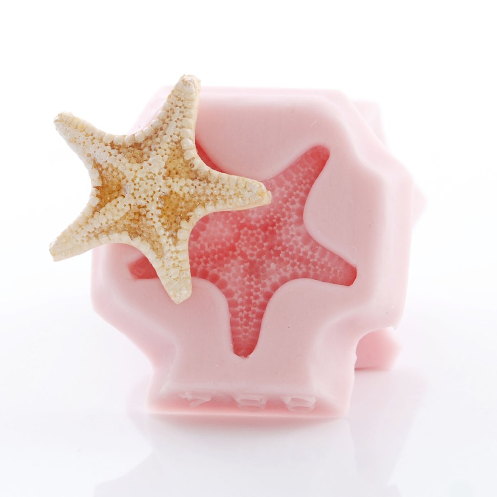 Silicone Mold Knobby Starfish Mold Polymer Clay Resin Mints Candy Fondant (884