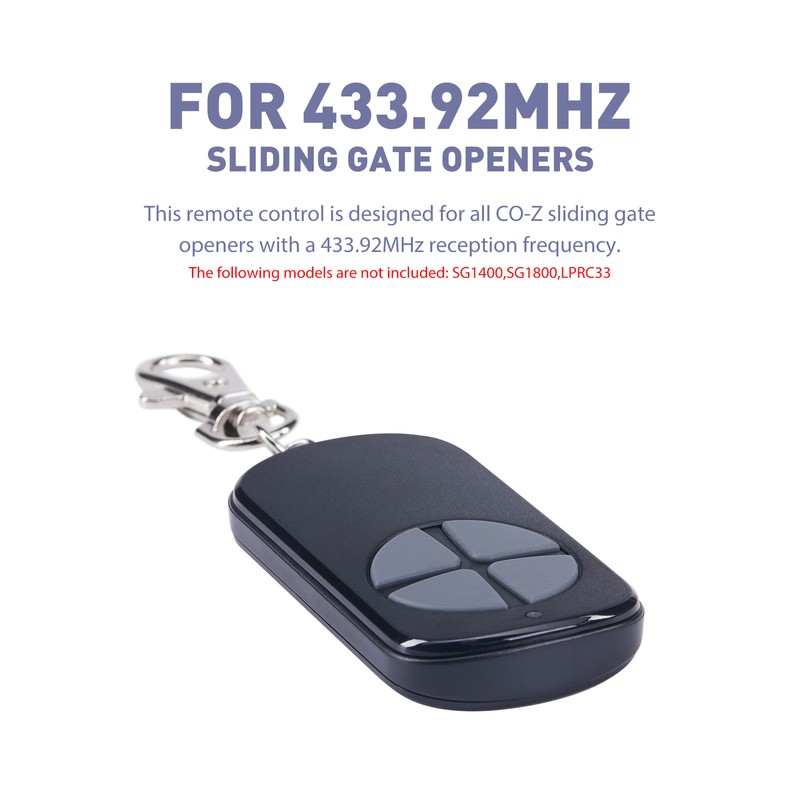 4Pcs Remote Control Wireless Keypad Backup Key f/433.92 MHz Sliding Gate Opener gallery