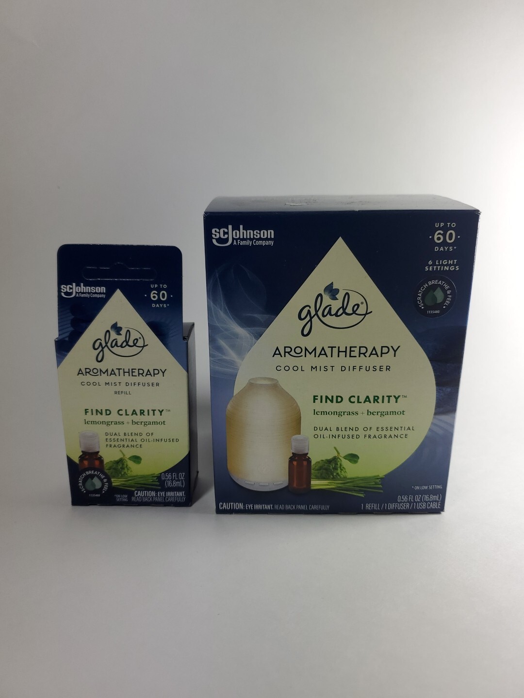 Glade Aromatherapy Essential Oil Diffuser with 2 Refill Lemongrass& Bergamot gallery